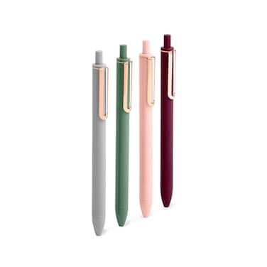 Poppin Assorted Jewels Retractable Gel Luxe Pens Set of 4