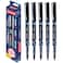 Reynolds Trimax 05mm Needle Point Liquid Gel Pens Pack of 5 Black Ink Ship From India