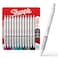 Sharpie SGel Pens Fashion Barrel Gel Pens Pearl White Body Medium Point 07mm Bold Ink Colors 12 Count