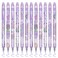 Temiary 12Pcs Cute Erasable Gel Pens Make Mistakes Disappear 05mm Fine Point Smooth Writing for Planner Puzzles Blue Ink No Smudge for School Office Supplies Purple
