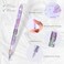 Temiary 12Pcs Cute Erasable Gel Pens Make Mistakes Disappear 05mm Fine Point Smooth Writing for Planner Puzzles Blue Ink No Smudge for School Office Supplies Purple