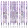 Temiary 12Pcs Cute Erasable Gel Pens Make Mistakes Disappear 05mm Fine Point Smooth Writing for Planner Puzzles Blue Ink No Smudge for School Office Supplies Purple