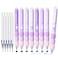 Temiary 18Pcs Aesthetic Retractable Erasable Gel Pens Make Mistakes Disappear 8 Pens 10 Refills Cartoon Smooth Writing Pen 05 mm Black Blue Ink Pen Office School Supplies Purple Theme