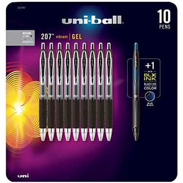Uni-Ball UniBall Signo 207 Retractable Gel Ink Pen 07mm Medium Point 10