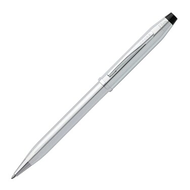 Cross Century II Refillable Ballpoint Pen Presented in a Luxury Gift Box Medium Point Black Ink Lustrous Chrome