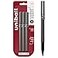 Uni-Ball uniball Deluxe Rollerball Pens Micro Point 05 mm Graphite Barrel Black Ink Pack Of 3