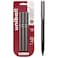 Uni-Ball uniball Deluxe Rollerball Pens Micro Point 05 mm Graphite Barrel Black Ink Pack Of 3
