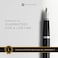Cross Bailey Light Polished Black Resin Fine Nib Fountain Pen Professional Pen for Effortless Writing Journaling NoteTaking More Black Ink Easy Handling Includes Gift Box