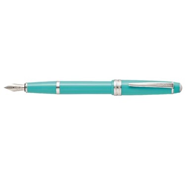 Cross Bailey Light Polished Teal Resin wPolished Chrome Appointments and Fine Nib Fountain Pen