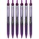PILOT Pilot Precise V10 RT Retractable Liquid Ink Rollerball Pens Bold Point 10mm Purple Ink 6 Count