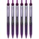 PILOT Pilot Precise V10 RT Retractable Liquid Ink Rollerball Pens Bold Point 10mm Purple Ink 6 Count