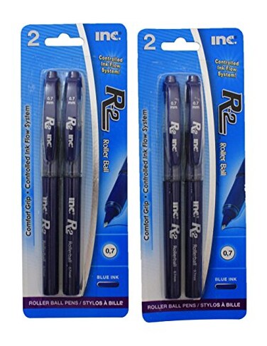 Harbor R2 2 Roller Ball Pens 07mm Blue Ink 4 Pens Included 2 Piece