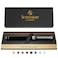 Scriveiner Black Green Rollerball Pen Stunning Luxury Pen Chrome Finish Schmidt Ink Refill Best Roller Ball Pen Gift Set for Men Women Professional Executive Office