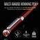 Scriveiner Deep Crimson Red Rollerball Stunning Red Lacquer Luxury Pen with Chrome Finish Schmidt Ink Refills Roller Ball Pen Gift Set for Men Women Professional Executive Office Nice Pens