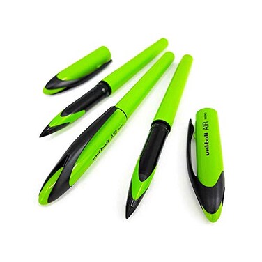 AIR Micro UniBall 05mm Fine Rollerball Blue Ink Green Barrel 3 Pack