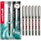 Uni-Ball uniball EYE UB157 Rollerball Pens 07mm Nib Red Pack of 6
