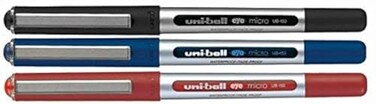Uni-Ball uniball EYE MICRO UB150 MIXED PACK OF 3 1 x Black 1 x Blue 1 x Red