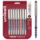 Uni-Ball uniball Vision Needle Roller Ball Pen Stick Fine 07 Mm Assorted Ink Colors Silver Barrel 8pack