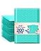 GSSUSA Teal Bubble Mailers 4X8 200 Pack Usable Size 4x7 Padded Envelopes Small Shipping Mailer Strong Adhesion Bubble EnvelopeSelfSeal Mailing Envelopes for Small Items Business