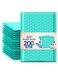 GSSUSA Teal Bubble Mailers 4X8 200 Pack Usable Size 4x7 Padded Envelopes Small Shipping Mailer Strong Adhesion Bubble EnvelopeSelfSeal Mailing Envelopes for Small Items Business