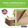 PACRON Biodegradable Compostable Honeycomb Padded Mailers 6x10250pk Recyclable Hex Coat Paper Shipping Envelopes with TamperResistant SelfSeal Durable Brown Mailing Envelopes Made in USA