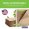 PACRON Biodegradable Compostable Honeycomb Padded Mailers 6x10250pk Recyclable Hex Coat Paper Shipping Envelopes with TamperResistant SelfSeal Durable Brown Mailing Envelopes Made in USA