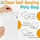 Shop4Mailers 9 x 12 Clear Plastic Poly Bags 15 Mil Self Seal Packaging for Apparel Jewelry Documents Prints Gifts Storage Resealable 100 Pack