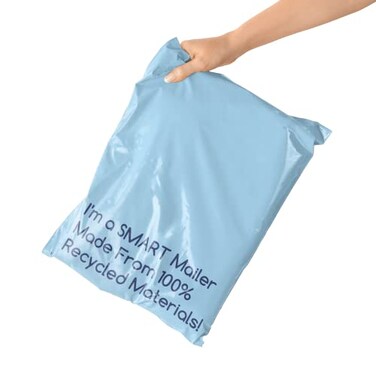Smart Shipping 100 Count 12x155 inch 100 Recycled Poly Mailers Eco Friendly Packaging Envelopes Supplies Mailing Bags 25 Mil Thick SMART Mailer