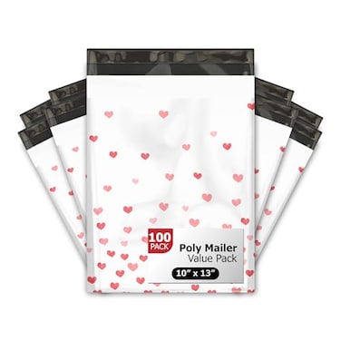Pro Supply 10x13 100 Fading Hearts Valentines Day Designer Poly Mailers Waterproof Self Sealing Tear Resistant Polymailers Shipping Envelopes Premium Printed Bags For Small Businesses