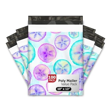 Pro Supply 10x13 100 Sand Dollar Designer Poly Mailers Waterproof Self Sealing Tear Resistant Polymailers Shipping Envelopes Premium Printed Bags For Small Businesses