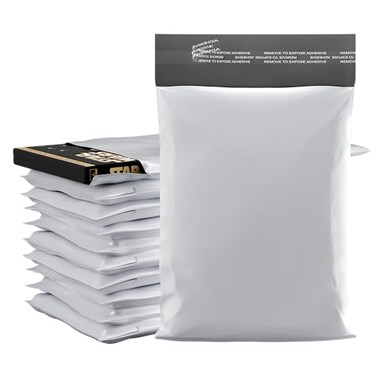 GPI 5 x 7 Poly Mailer Envelopes 500 Count Self Seal White Plastic Mailing Bags with Adhesive Strip 25 Mil Thick Waterprrof TearPuncture Proof Unpadded Shipping Mailers