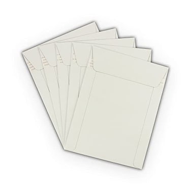 EcoSwift 50 6 x 8 CDDVD Photo Mailers Keep Flats White Cardboard Self Seal Envelopes 6x8