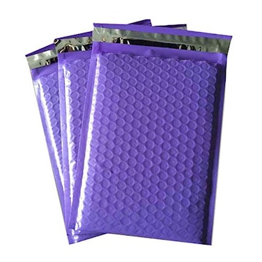 BESTeck 000 Purple Poly Bubble Mailers 4x8 Padded Envelopes 50pcs