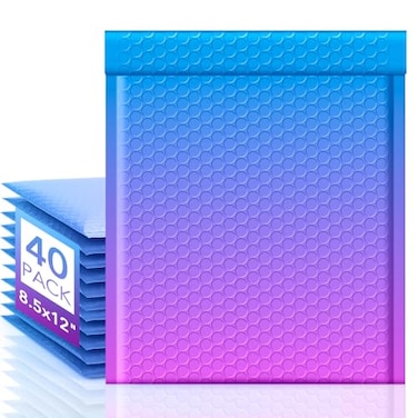 Fuxury Bubble Mailers 85x12 40 Pack Padded Envelopes Usable Size 85x11 Thick Mailing Envelopes Bubble Opaque Padded Mailers Shipping Bags for Mailing Jewelry Makeup Small Business 2 BluePurple