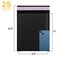 Fuxury Kraft Bubble Mailer 85x12 Inch 25 Pack Strong Adhesion Padded Envelopes Self Seal Bubble Envelopes Waterproof Cushioned Padded Mailers Packaging for Small BusinessBulk Black
