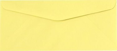 LUXPaper 10 Commercial Flap Business Envelopes 4 18 x 9 12 Pastel Canary Yellow 60lb Text 50 Qty
