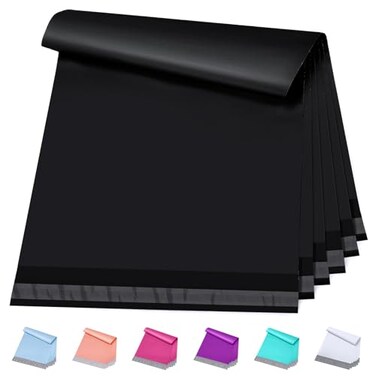 METRONIC Metronic Large Poly Mailers 177x22 25 PackBulk Shipping Bags for ClothesStrong Self Adhesive Shipping Envelopes for Small BusinessWaterproof Mailing Envelopes for Packaging Black