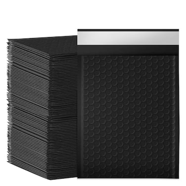 packbabol Bubble Mailers 6x9 Inch Poly Padded Bubble Mailers Pack of 100 Bubble Envelopes Opaque Self Seal Adhesive Waterproof Bags for Shipping and PackagingBlack6x9100Pc