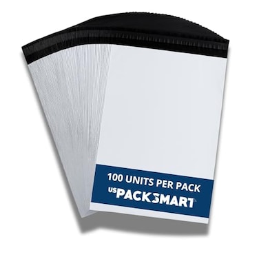 US PACK SMART White Plastic Poly Mailers 145x19 Shipping Bags for Clothing Books Accessories Durable Shipping Envelopes Waterproof TearProof with Strong Selfsealing Adhesive 100Pack