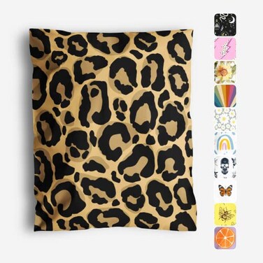 Package Mint 10x13 Poly Mailers Leopard Print Design Waterproof TearResistant Shipping Bags with Adhesive Seal 100 Pack