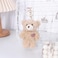 Galepromot Brown Bear Pink Heart Plush Stuffed Keychain For Backpack Plush Soft Cotton Key Chain For DIY Keychain Crafts Stuffed AnimalsCar Accessories