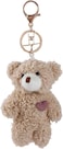 Galepromot Brown Bear Pink Heart Plush Stuffed Keychain For Backpack Plush Soft Cotton Key Chain For DIY Keychain Crafts Stuffed AnimalsCar Accessories