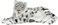 Hansa Toys Snow Leopard Laying
