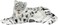 Hansa Toys Snow Leopard Laying