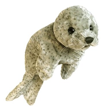 Folkmanis Harbor Seal Hand Puppet Brown Cream Black 1 EA