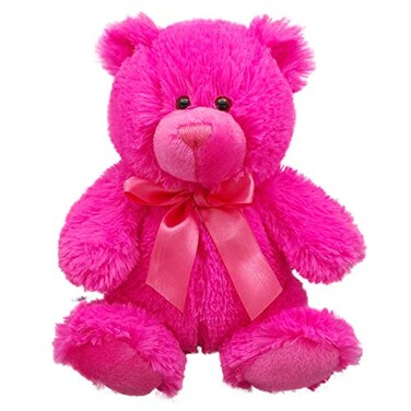 Anico 8 Hot Pink Teddy Bear Bright Pink Bear Soft Plush Small Bear Perfect for Kids Birthdays Holidays and More