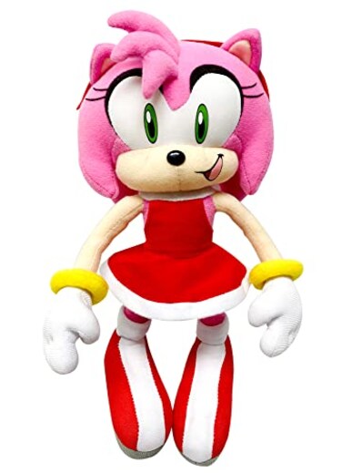 Great Eastern GE Animation GE52635 Sonic the Hedgehog 9 Amy Rose in Red Dress Stuffed Plush