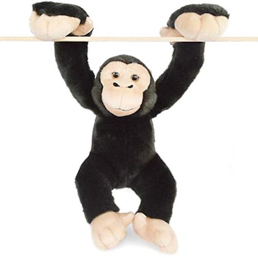 TigerHart Chance The Chimpanzee 14 Inch with Hanging Arms Outstretched Large Hanging Monkey Chimp Stuffed Animal Plush Ape