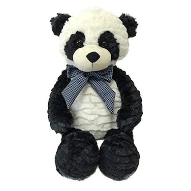 Snuggle Stuffs Plush Sitting Charcoal and Cream Precious Panda Bear 18