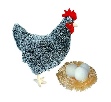 Adore Plush Adore 12 Barbara the Hen Chicken with Eggs Nest Stuffed Animal Plush Toy